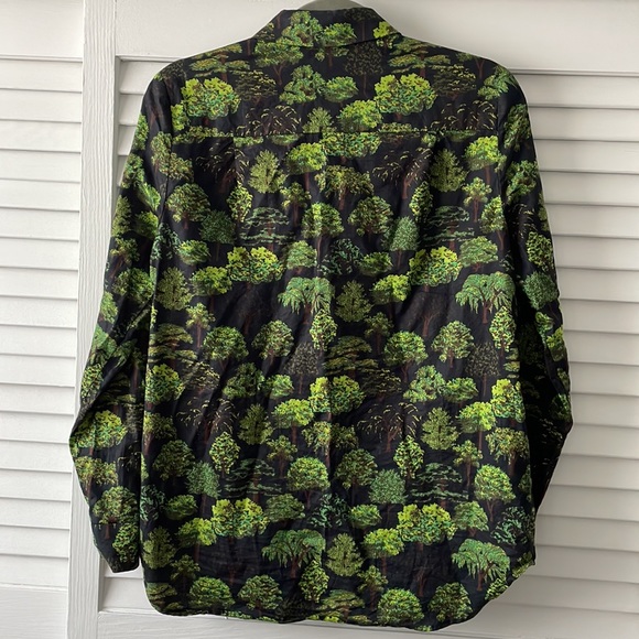 KATE SPADE SATURDAYS HAPPY LITTLE TREES BUTTON-DOWN SHIRT - Picture 3 of 3